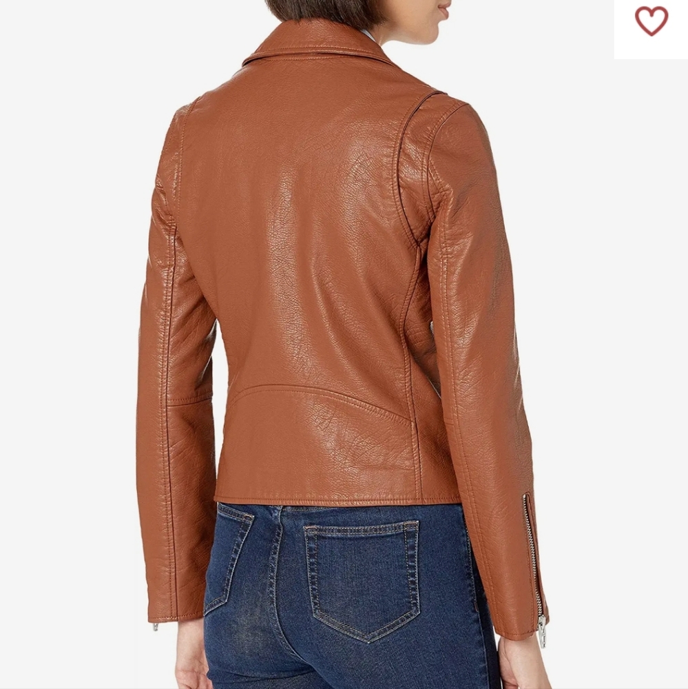 NEW VEGAN LEATHER MOTO JACKET NEW - Picture 4 of 12